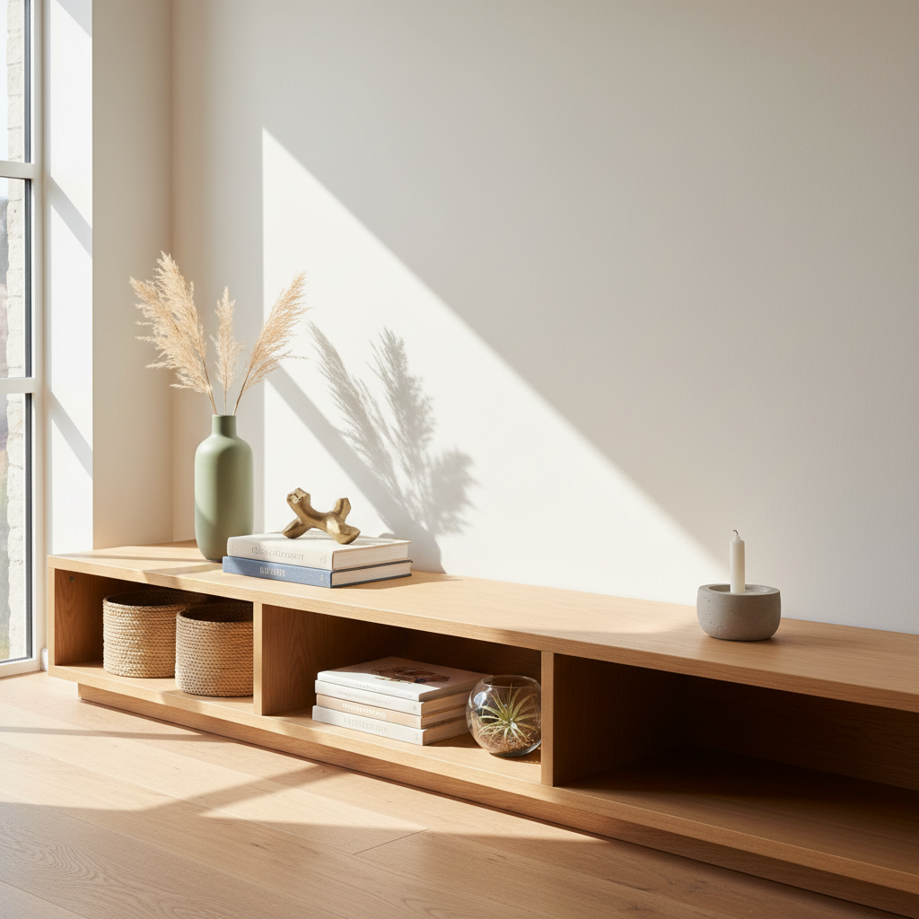 Madal riiul elutuppa: stiilne ja praktiline hoiustamine